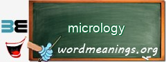 WordMeaning blackboard for micrology